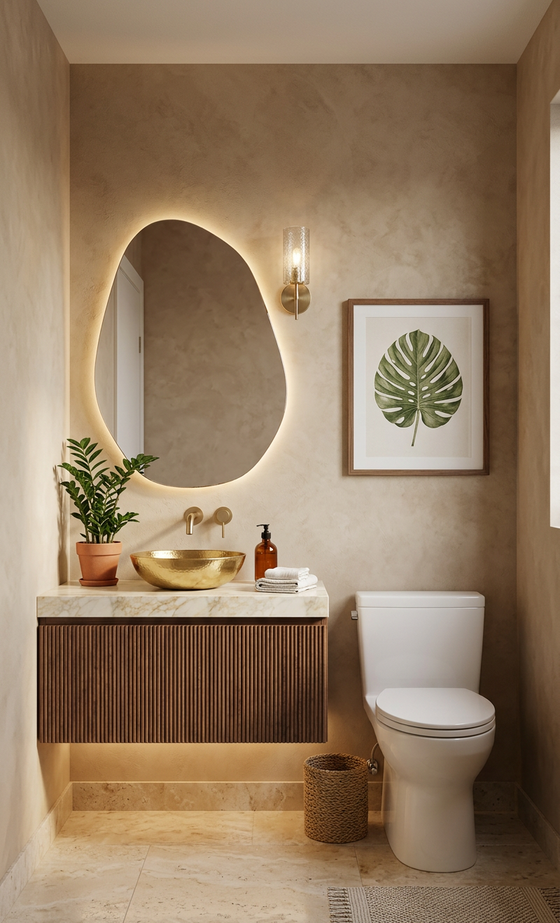 Modern Tropical Powder Room