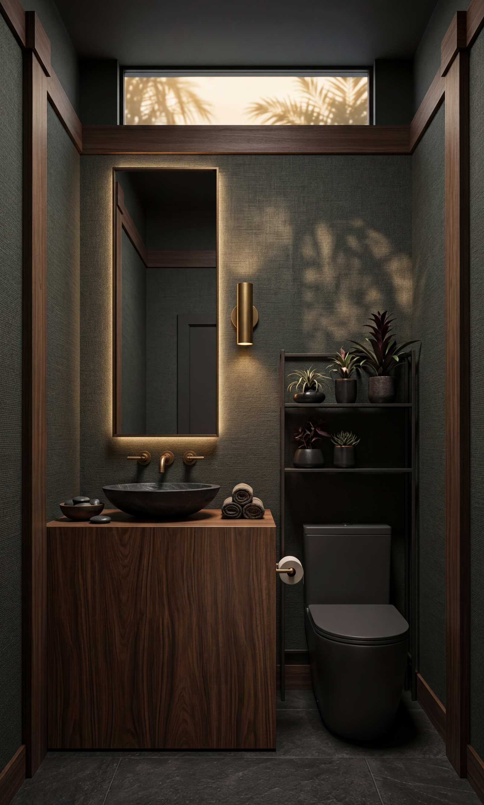 Modern Tropical Powder Room