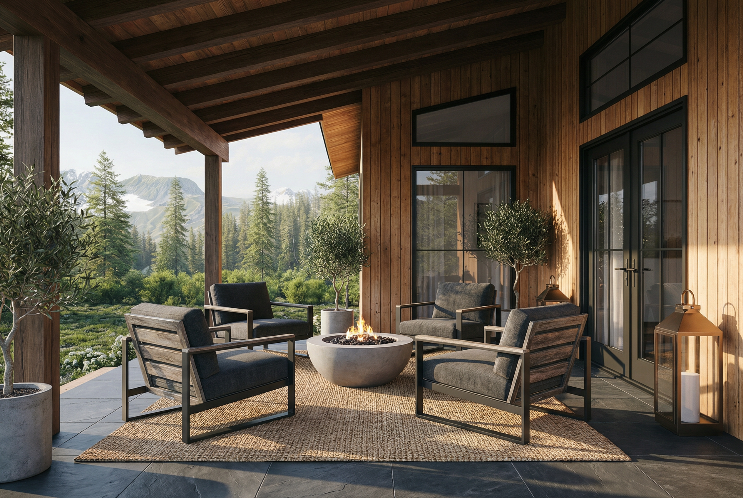 Mountain Modern Front Porch
