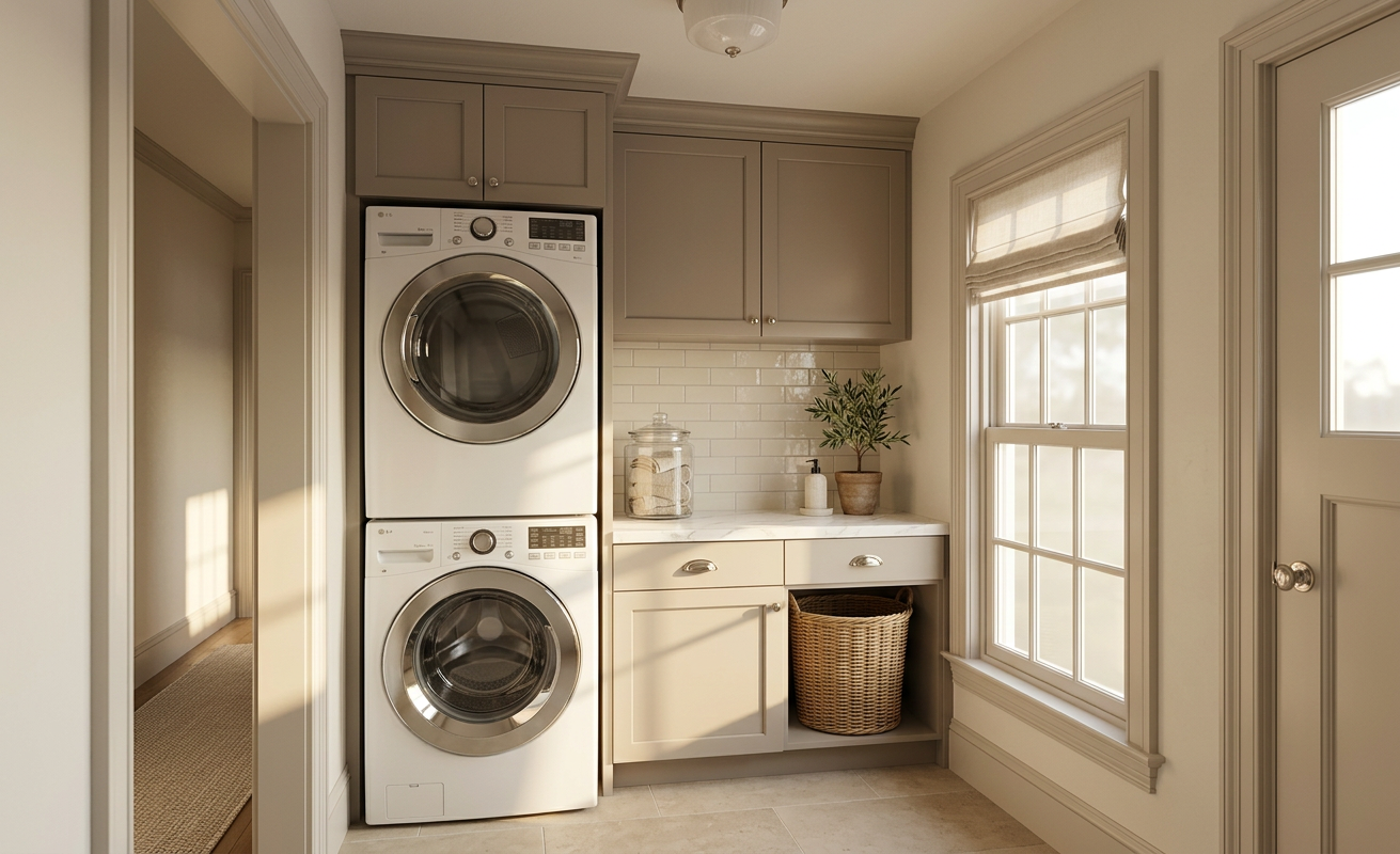 Transitional Laundry Room