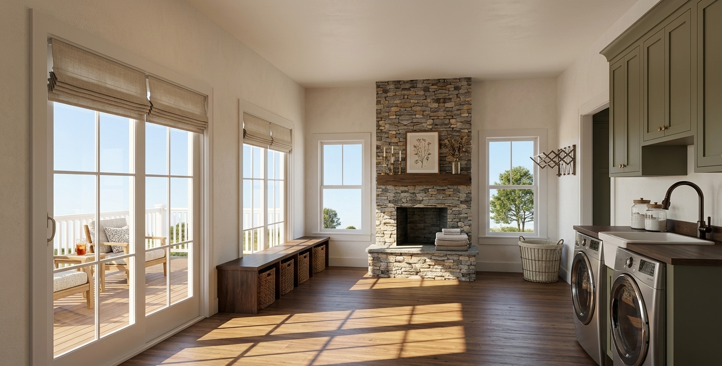 Transitional Laundry Room