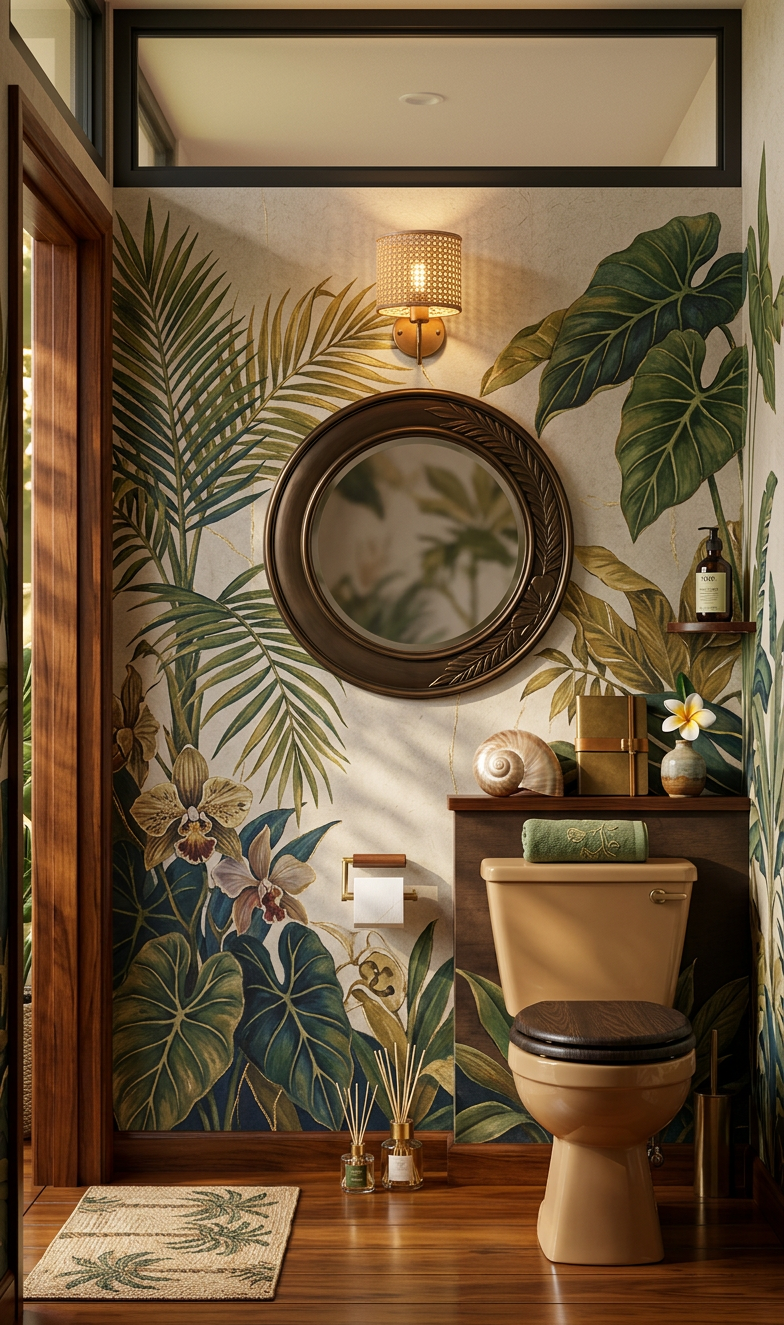 Tropical Powder Room