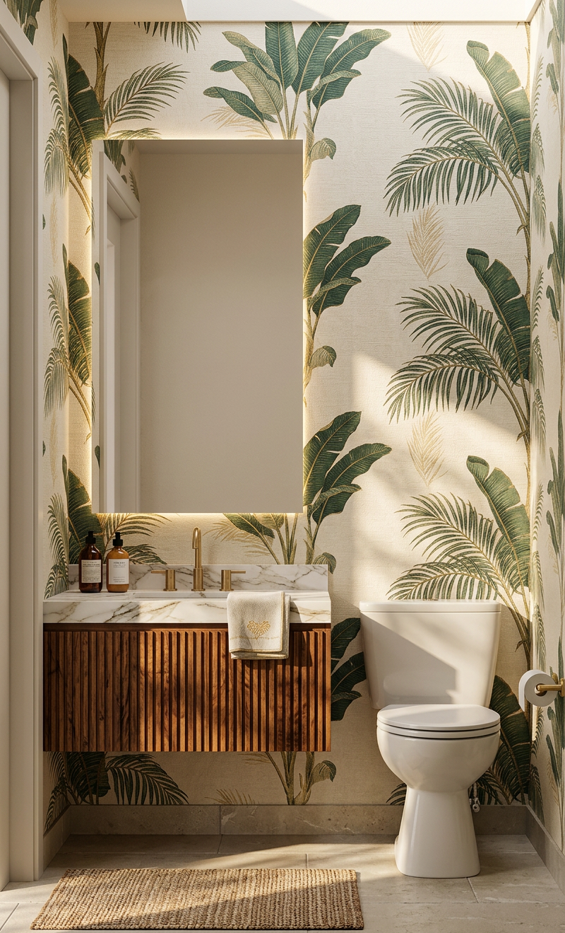 Tropical Powder Room