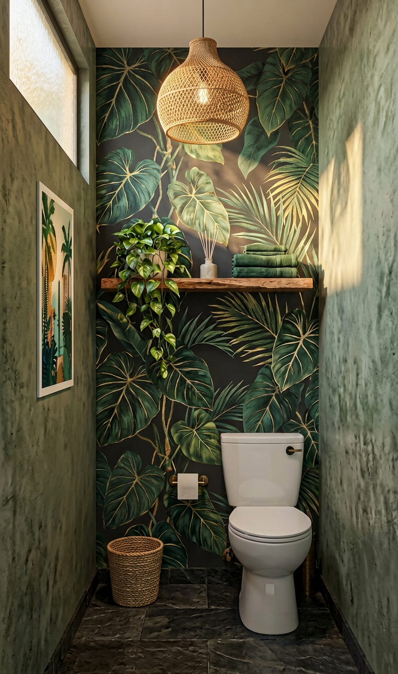Tropical Powder Room