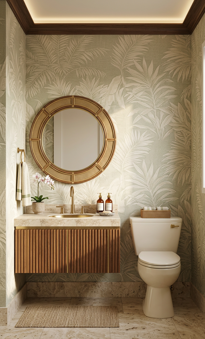 Tropical Powder Room