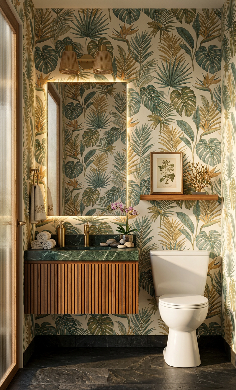 Tropical Powder Room
