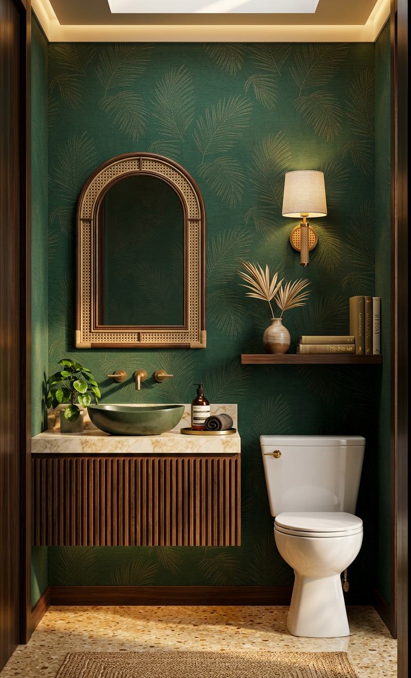 Tropical Powder Room