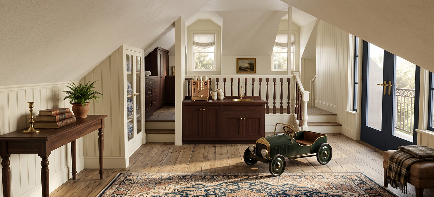 Modern Colonial Attic