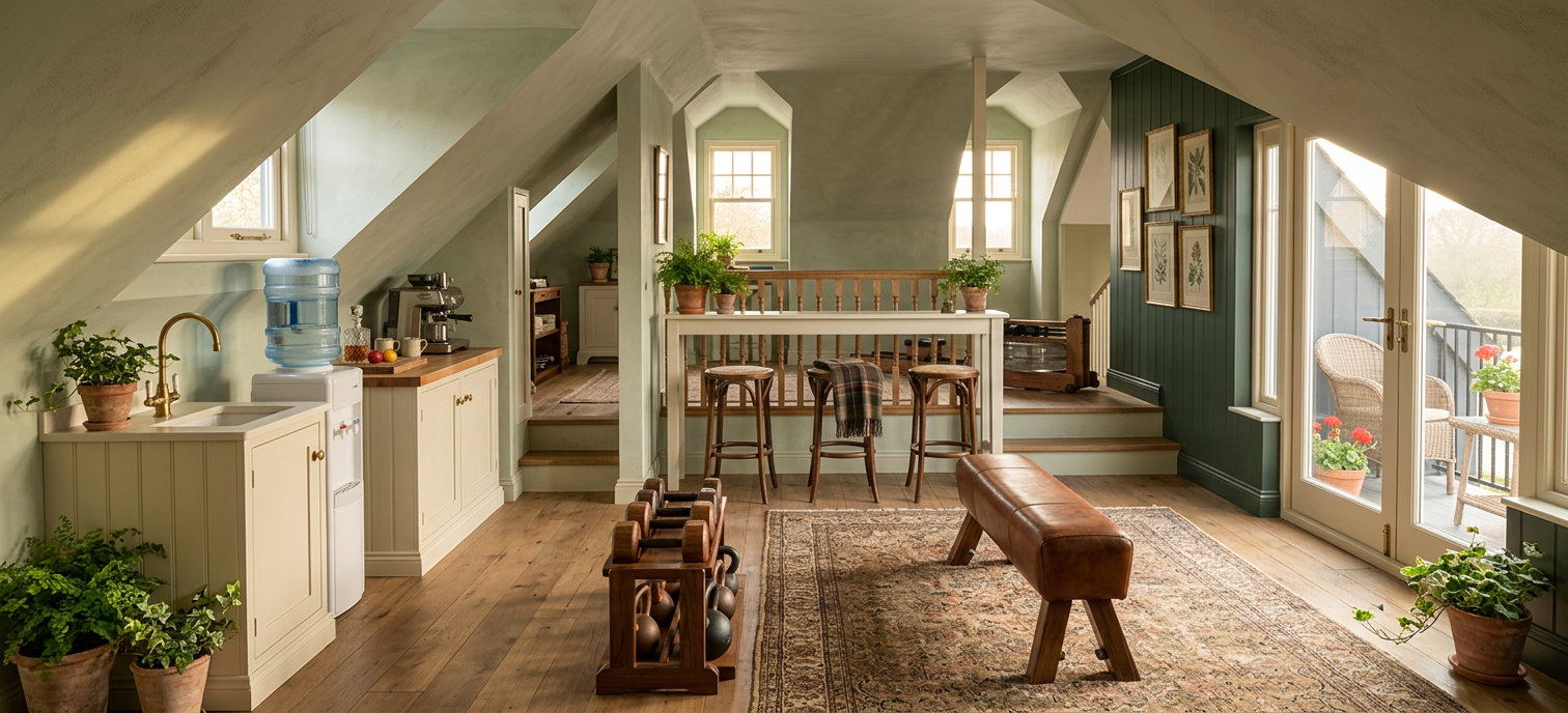 English Country Home Gym Studio