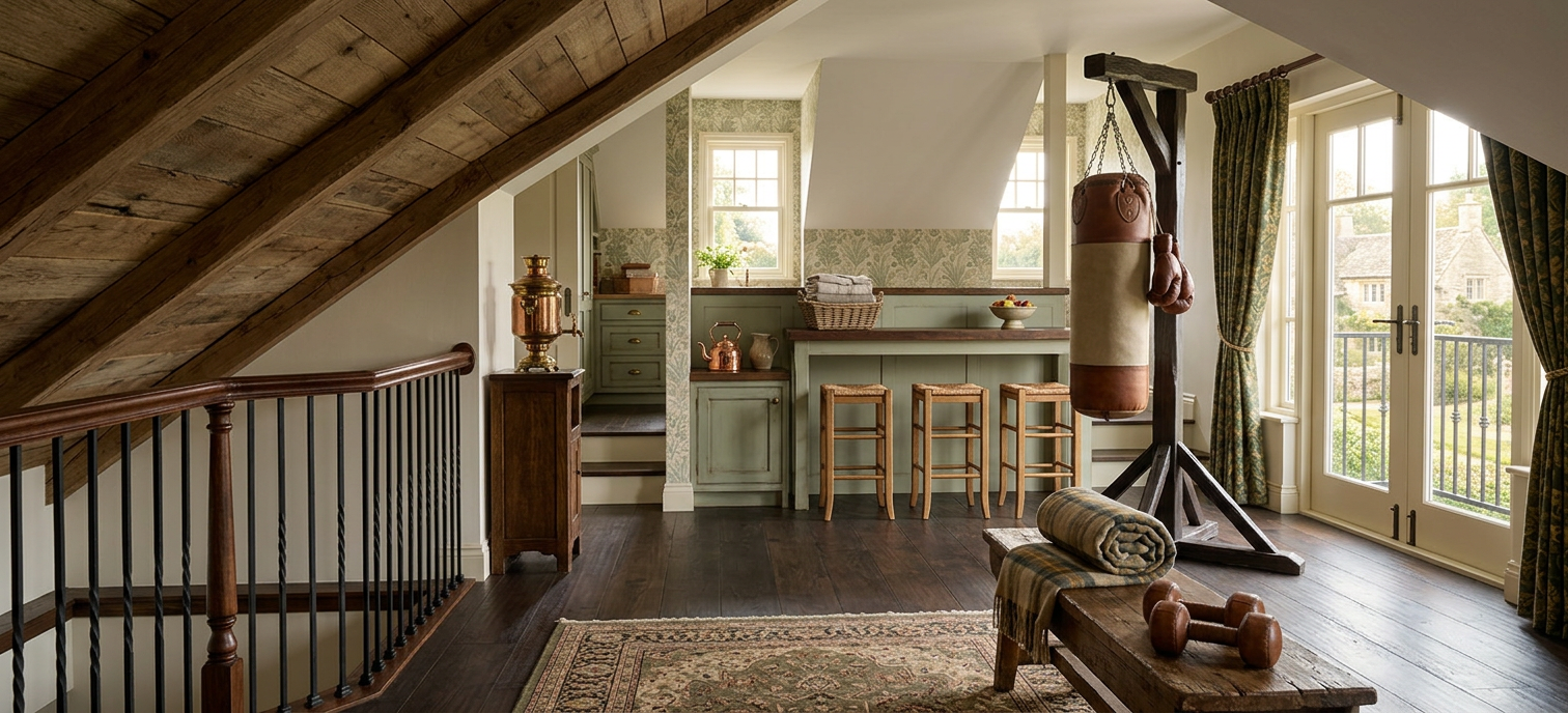 English Country Home Gym Studio