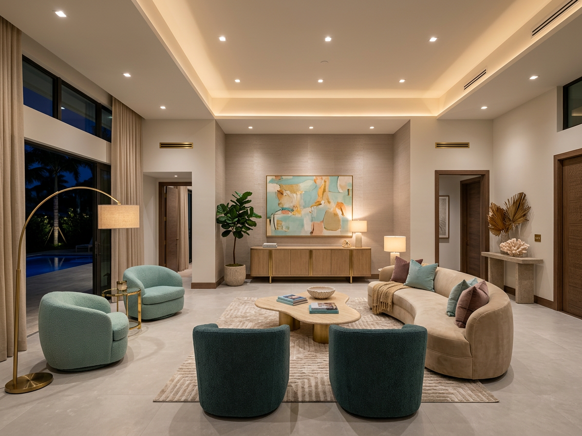South Beach Modern Family Room