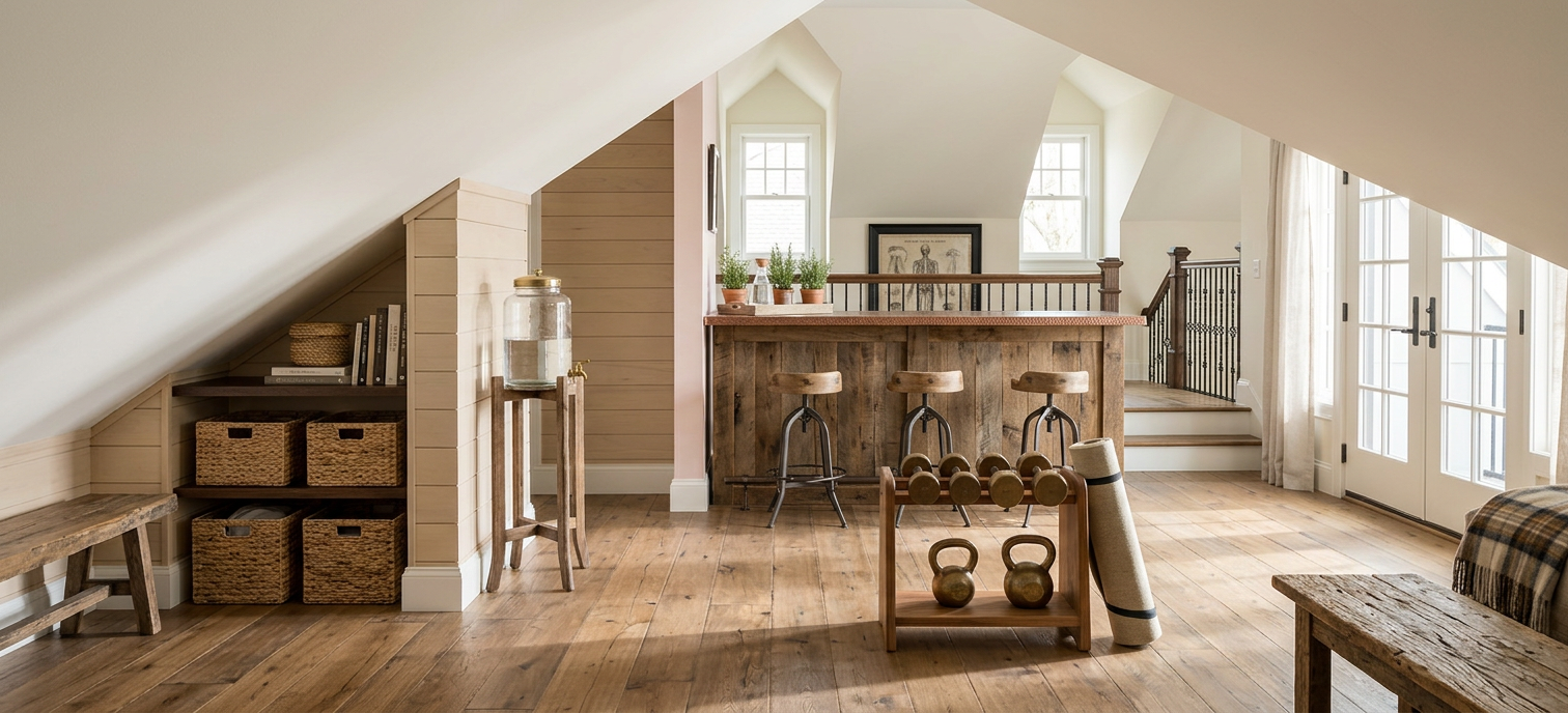 Farmhouse Home Gym Studio
