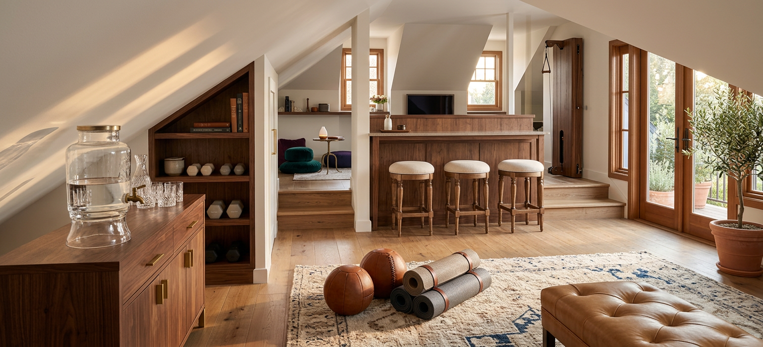 Transitional Home Gym Studio