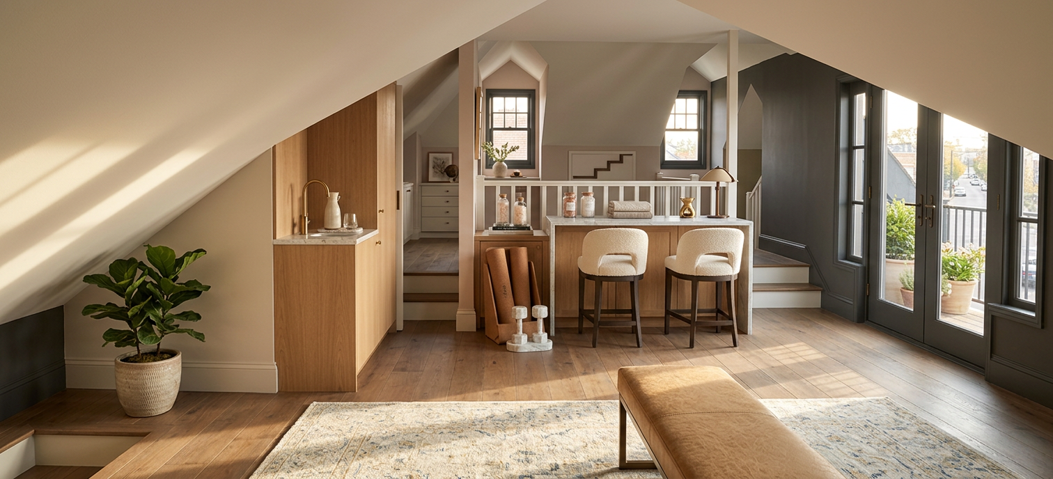Transitional Home Gym Studio