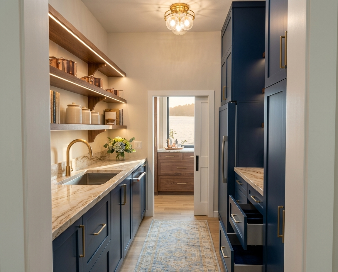 Transitional Butler S Pantry