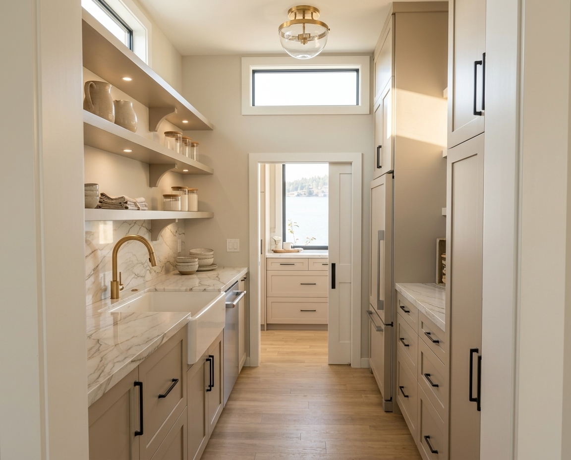 Transitional Butler S Pantry