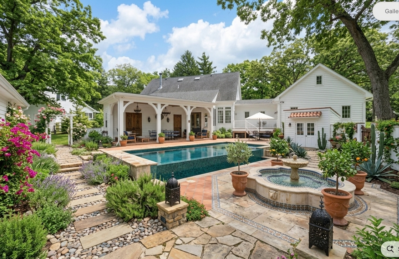 Spanish Courtyard Garden Design