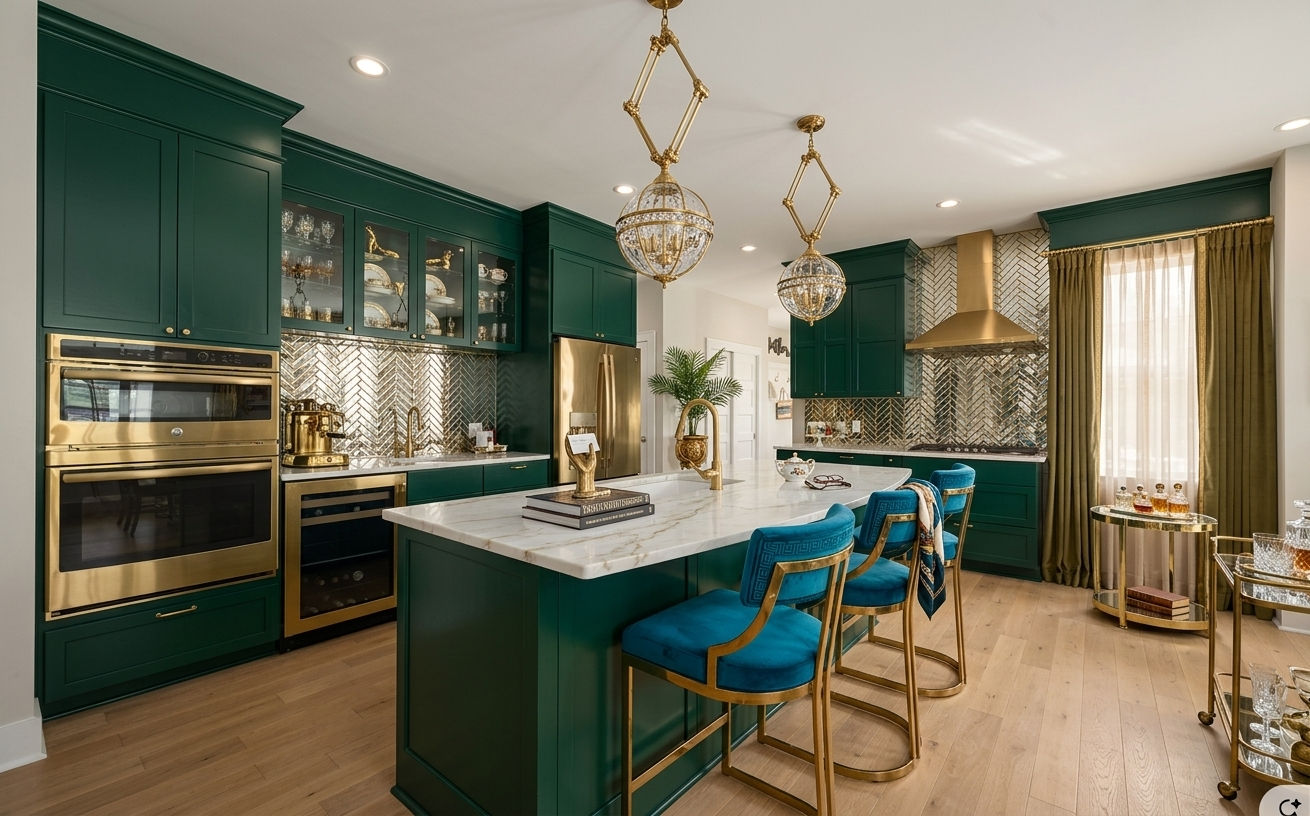Hollywood Regency Kitchen